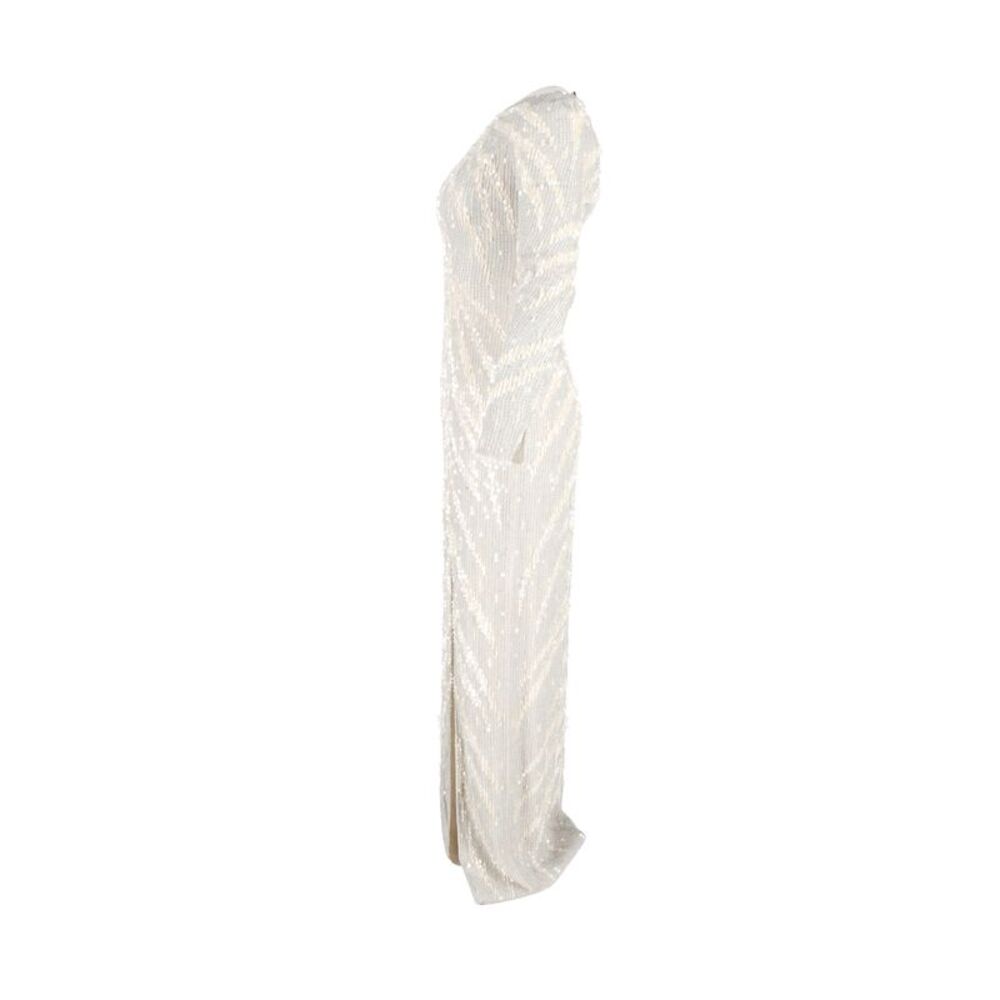 Jenny Packham Long Sleeve Gown in Cream Sequined Polyester - Picture 2 of 3